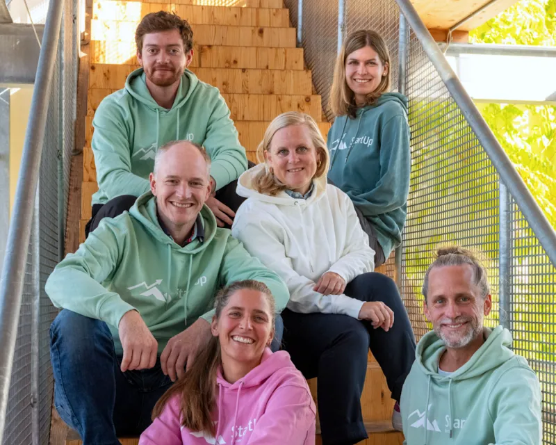 Prof. Dr. Martin Steyer (Mitte links) und das Team vom Startup Center der Hochschule Kempten 